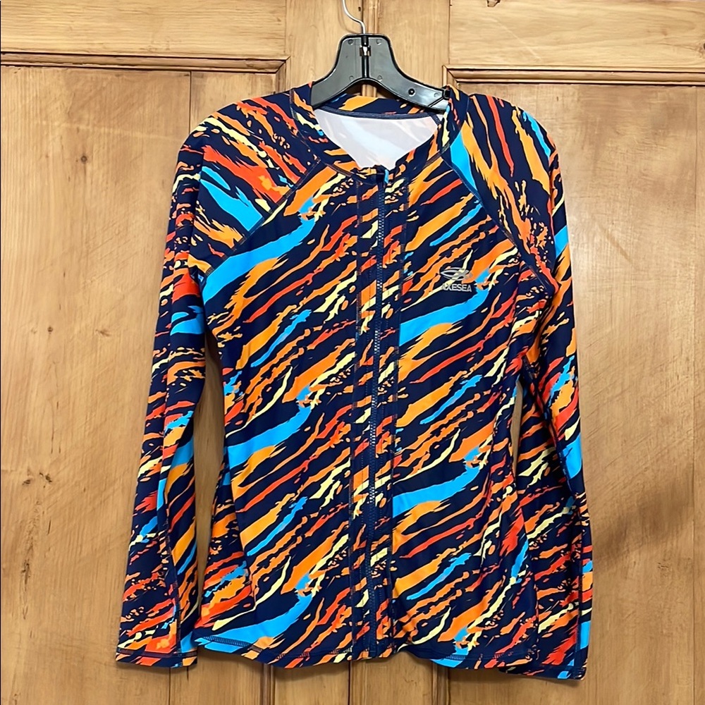 Multicolor Zip-Up Jacket